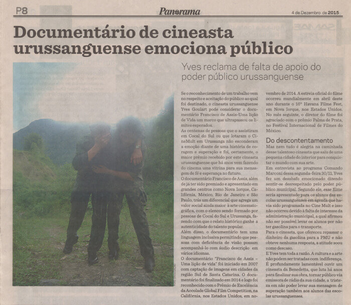 Jornal Panorama: Documentary by Brazilian filmmaker thrills audience