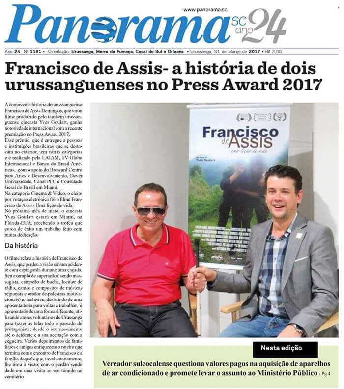 Jornal Panorama: Francisco de Assis – the story of two Brazilians in the Press Awards 2017