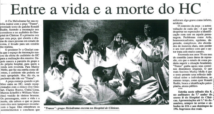 O Estado do Paraná: Between life and death at the hospital