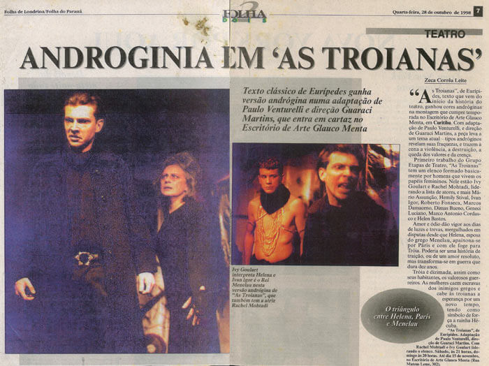 Folha de Londrina: Androgyny in The Trojans