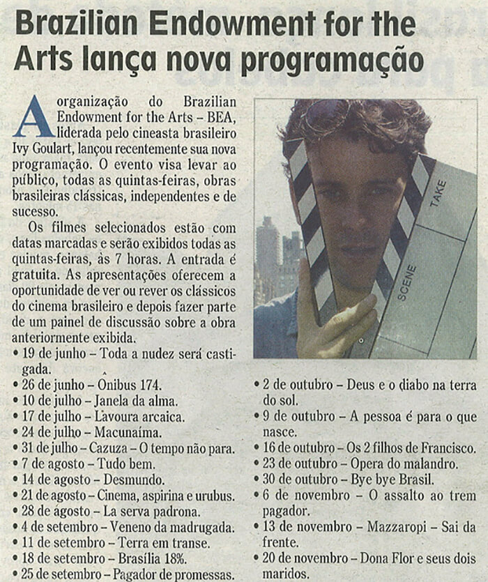 Brazilian Voice: Brazilian Endowment for the Arts releases new program